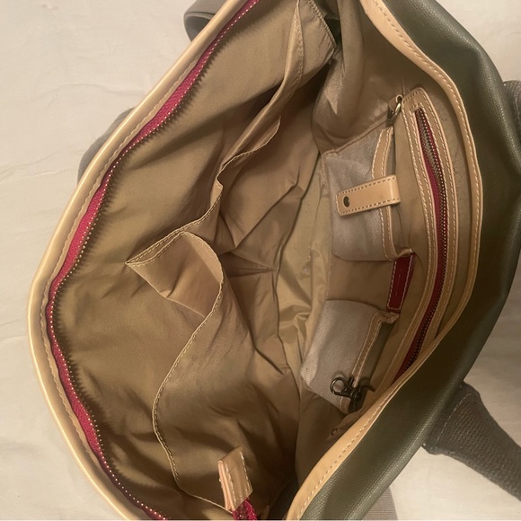 Clava Green Coated Canvas Tote Bag - Picture 4 of 15